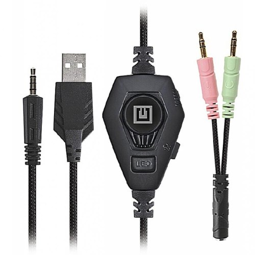 Гарнітура дротова ігрова Real-El GDX-7680 Black (EL124100046)