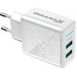 МЗП Grand-X CH-60W 2USB 5V 3,1A із захистом від перевантаження, White