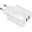 МЗП Grand-X CH-60W 2USB 5V 3,1A із захистом від перевантаження, White