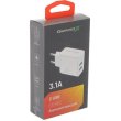МЗП Grand-X CH-60W 2USB 5V 3,1A із захистом від перевантаження, White