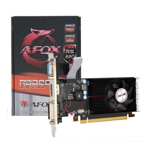 Відеокарта AFOX Radeon R5 220 2GB DDR3 64 Bit DVI-HDMI-VGA Low profile