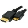 Кабель miniHDMI - HDMI, 200см, PowerPlant (KD00AS1193), v1.3, позолочені конектори, 2м