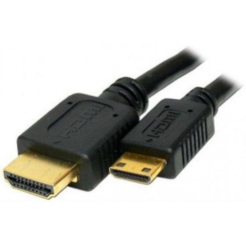 Кабель miniHDMI - HDMI, 50см, PowerPlant (KD00AS1192), v1.3, позолочені конектори, 0.5м