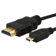 Кабель HDMI - microHDMI, 50см, PowerPlant (KD00AS1241), v1.3, позолочені коннектори, 0.5м