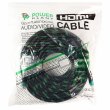 Кабель HDMI - HDMI, 2000см, PowerPlant (KD00AS1295), v2.0, позолочені конектори, з 2-ма феритами, 20м
