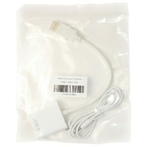 Кабель-перехідник PowerPlant HDMI - VGA 0.15m (KD00AS1285)
