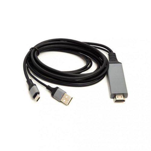 Кабель PowerPlant HDMI (M) - USB (AM) / Type-C (M), 1 м (CA912025)