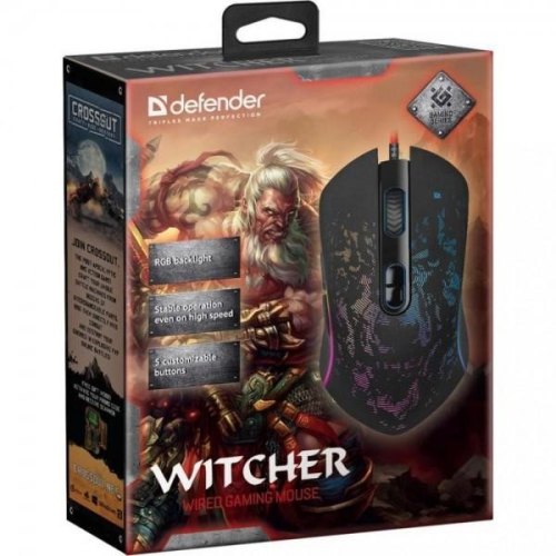 Мишка Defender Witcher GM-990 RGB USB Black (52990)