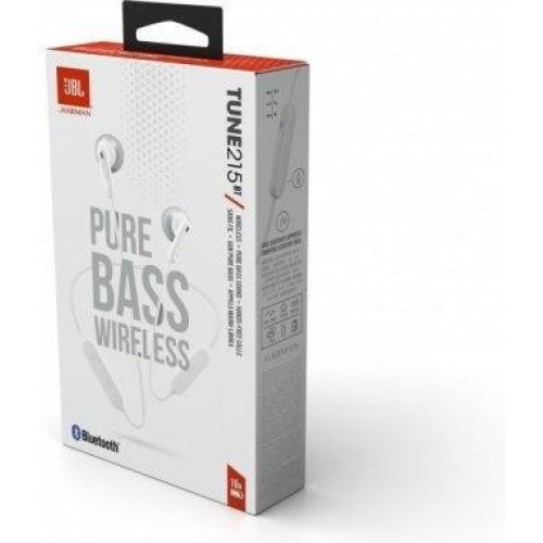 Навушники bluetooth JBL T215BT, White (JBLT215BTWHT)