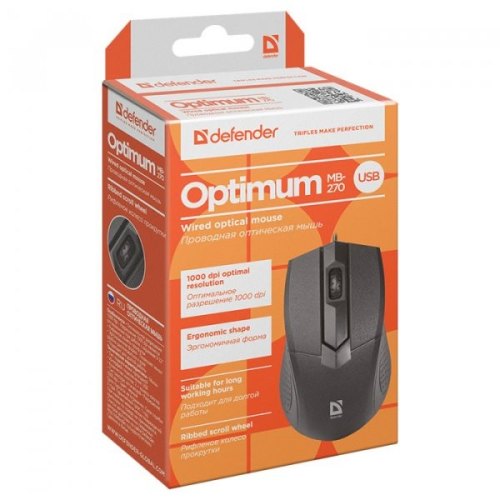 Мишка Defender Optimum MB-270 USB Black (52270)