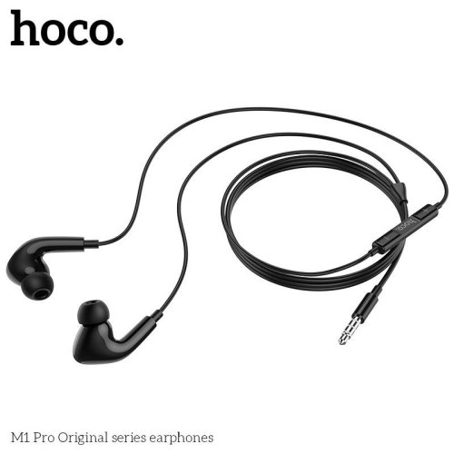 Гарнітура дротова Hoco M1 Pro 3.5 mm Stereo Sound, Black