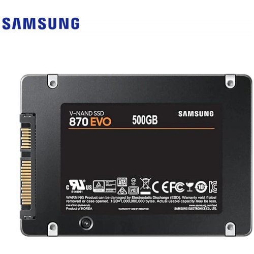 Накопичувач SSD 2.5 Samsung 870 Evo 500GB SATAIII V-NAND 3bit MLC (MZ-77E500BW)