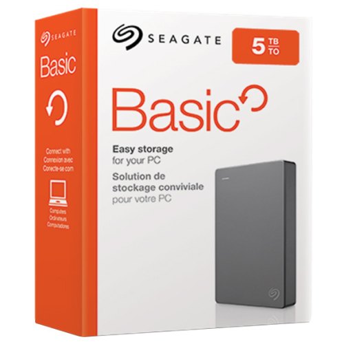 Зовнішній жорсткий диск 5TB Seagate Basic (STJL5000400) 2.5 USB3.0 Grey