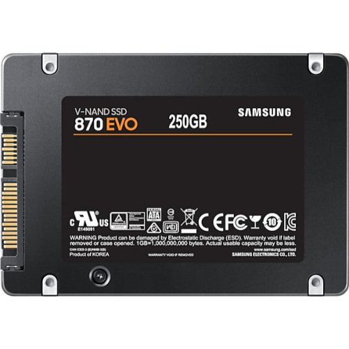 Накопичувач SSD 2.5 Samsung 870 Evo 250GB SATAIII V-NAND 3bit MLC (MZ-77E250BW)