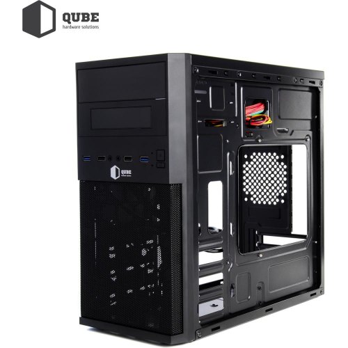 Корпус QUBE QB07M 400W (QB07M_MN4U3) 400Вт, Mini-ITX, MicroATX
