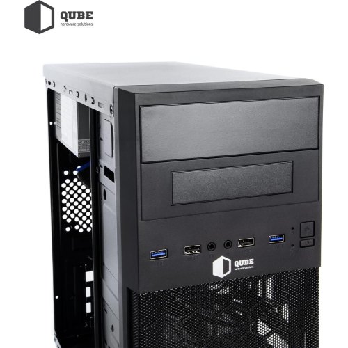 Корпус QUBE QB07M 400W (QB07M_MN4U3) 400Вт, Mini-ITX, MicroATX