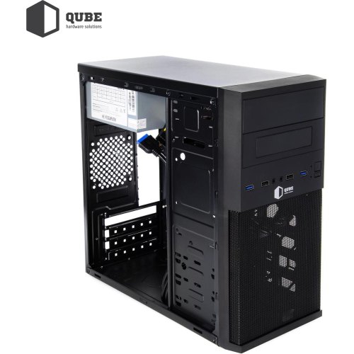 Корпус QUBE QB07M 400W (QB07M_MN4U3) 400Вт, Mini-ITX, MicroATX