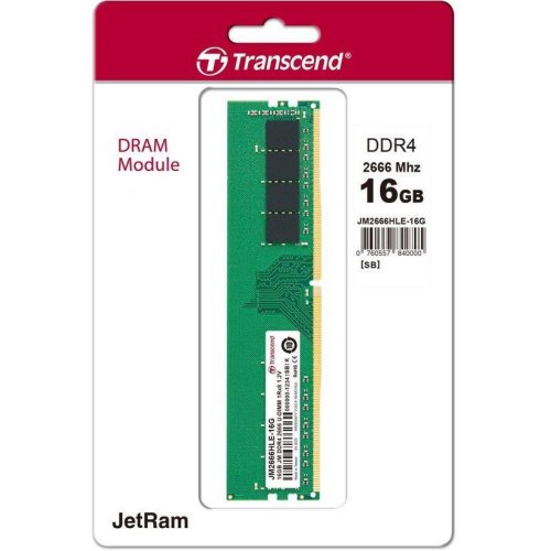 Модуль пам'яті SO-DIMM DDR4 16GB 2666MHz Transcend (JM2666HLE-16G)