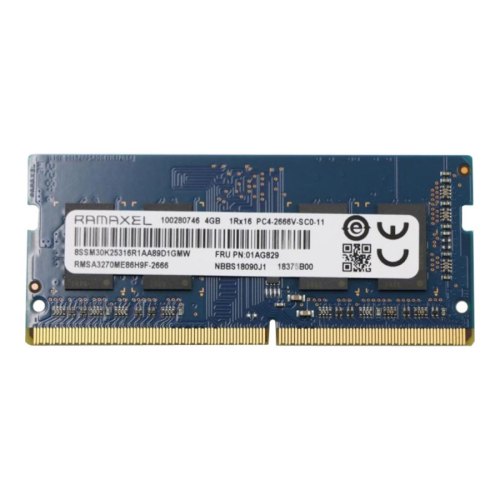 Модуль пам'яті SO-DIMM DDR4 4GB 2666MHz Ramaxel (01AG829)