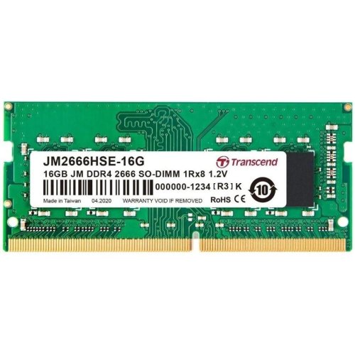 Модуль пам'яті SO-DIMM DDR4 16GB 2666MHz Transcend JetRam (JM2666HSE-16G)