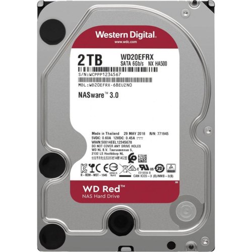 Жорсткий диск 3.5 Western Digital Red 2TB (WD20EFAX)