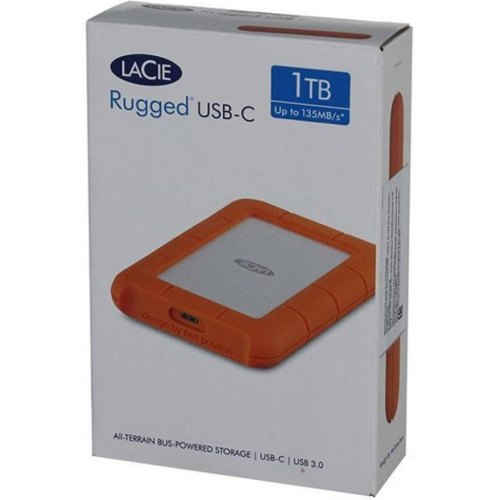 Зовнішній жорсткий диск 1TB LaCie Rugged (STFR1000800) 2.5 USB Type-C Orange