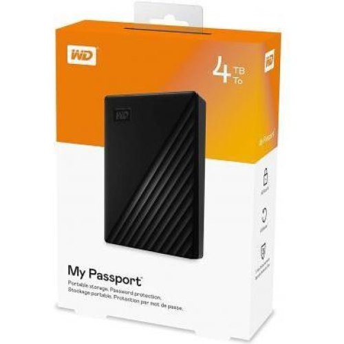Зовнішній жорсткий диск 4TB Western Digital My Passport (WDBPKJ0040BBK-WESN) 2.5 USB 3.0 Black