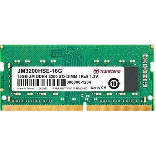Модуль пам'яті, SO-DIMM DDR4, 16GB, 3200MHz, Transcend JetRam (JM3200HSE-16G)