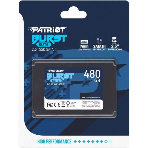 Накопичувач SSD 2.5 Patriot Burst Elite 480GB SATAIII TLC (PBE480GS25SSDR)