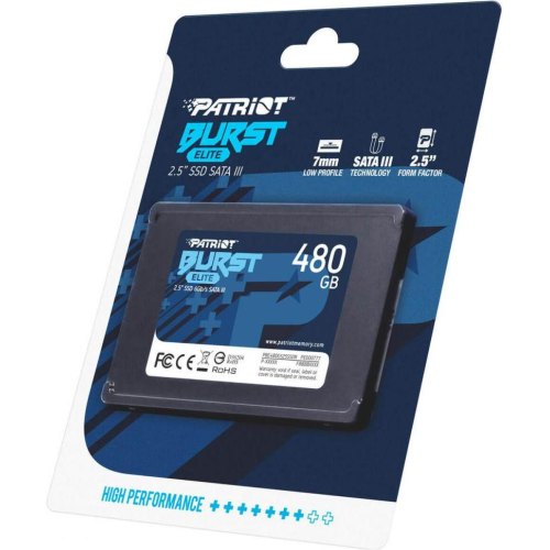 Накопичувач SSD 2.5 Patriot Burst Elite 480GB SATAIII TLC (PBE480GS25SSDR)