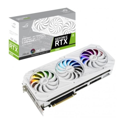 Відеокарта Asus GeForce RTX 3090 ROG Strix OC White Edition 24GB (ROG-STRIX-RTX3090-O24G-WHITE)