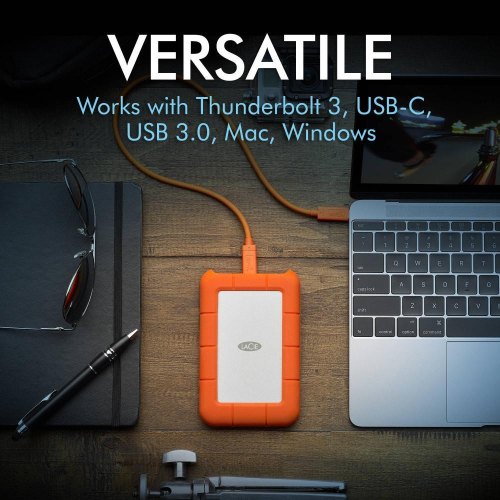 Зовнішній жорсткий диск LaCie Rugged 5 TB USB-C External Hard Drive (STFR5000800)