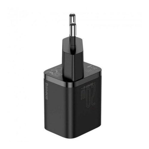 МЗП Baseus Super Si Quick Charger 1C for APPLE 20W (+ Simple Wisdom Data Cable Type-C to Lightning 1m), Black