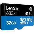 microSDHC карта 32GB Lexar High-Performance 633x class10 UHS-1 з SD адаптером (LSDMI32GBB633A)