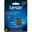 microSDHC карта 32GB Lexar High-Performance 633x class10 UHS-1 з SD адаптером (LSDMI32GBB633A)