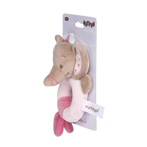 Nattou Брязкальце-кільце слоник Розі