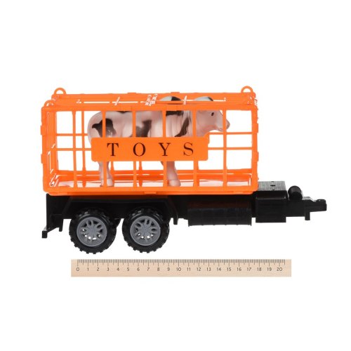 Same Toy Машинка інерційна Super Combination Вантажівка (червона) для перевезення тварин