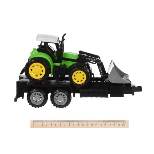 Same Toy Машинка інерційна Super Combination Самоскид (жовтий) із бульдозером