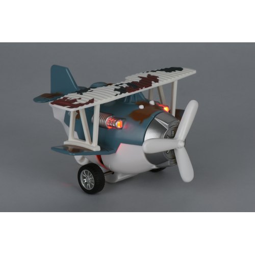 Same Toy Літак металевий інерційний Aircraft зі світлом і звуком (синій)