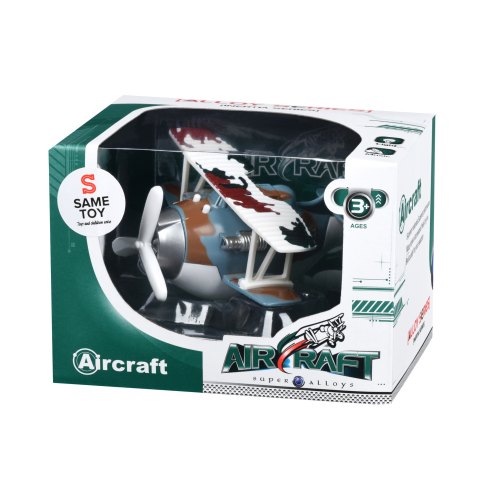 Same Toy Літак металевий інерційний Aircraft зі світлом і звуком (синій)