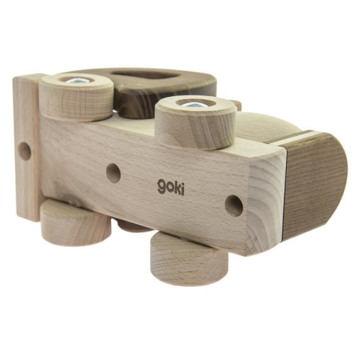 goki Машинка дерев'яна Бетонозмішувач (натуральний)