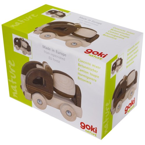 goki Машинка дерев'яна Бетонозмішувач (натуральний)
