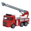 Same Toy Машинка інерційна Truck Пожежна вантажівка з драбиною зі світлом і звуком