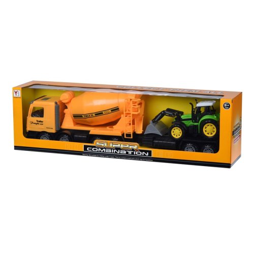Same Toy Машинка інерційна Super Combination Бетономішалка з бульдозером