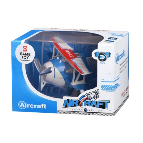 Same Toy Літак металевий інерційний Aircraft зі світлом і звуком (синій)