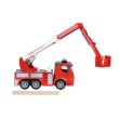 Same Toy Машинка інерційна Truck Пожежна машина з підйомним краном із світлом і звуком