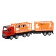 Same Toy Машинка інерційна Super Combination Вантажівка (червона) для перевезення тварин із причепом