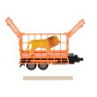 Same Toy Машинка інерційна Super Combination Вантажівка (червона) для перевезення тварин із причепом