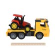 Same Toy Машинка інерційна Truck Тягач (жовтий) із трактором