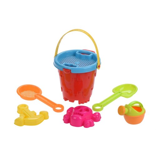 Same Toy Набір для гри з піском Відерце червоне (6 од.)